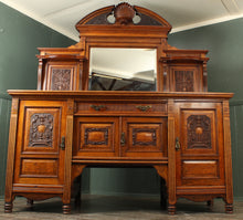 Load image into Gallery viewer, English Pollard Oak Sideboard c.1880