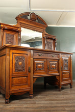Load image into Gallery viewer, English Pollard Oak Sideboard c.1880