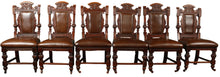 Load image into Gallery viewer, English Leather and Oak Chairs set of 6 c.1910