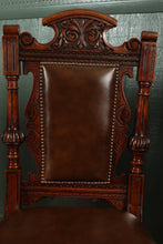 Load image into Gallery viewer, English Leather and Oak Chairs set of 6 c.1910
