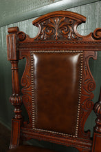 Load image into Gallery viewer, English Leather and Oak Chairs set of 6 c.1910