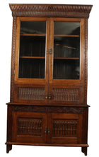 Load image into Gallery viewer, English Solid Oak Bookcase over Cupboard