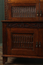 Load image into Gallery viewer, English Solid Oak Bookcase over Cupboard
