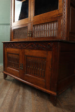 Load image into Gallery viewer, English Solid Oak Bookcase over Cupboard