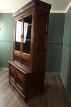 Load image into Gallery viewer, English Solid Oak Bookcase over Cupboard