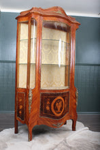 Load image into Gallery viewer, French Inlaid Cabinet with Brass Ormolu c.1950