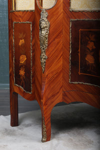 French Inlaid Cabinet with Brass Ormolu c.1950