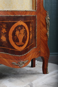 French Inlaid Cabinet with Brass Ormolu c.1950