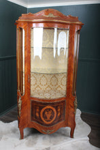 Load image into Gallery viewer, French Inlaid Cabinet with Brass Ormolu c.1950