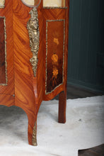 Load image into Gallery viewer, French Inlaid Cabinet with Brass Ormolu c.1950