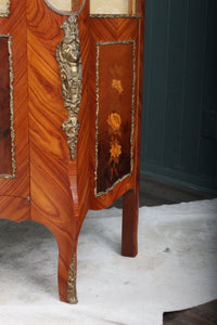French Inlaid Cabinet with Brass Ormolu c.1950