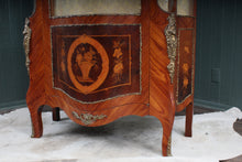Load image into Gallery viewer, French Inlaid Cabinet with Brass Ormolu c.1950