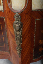 Load image into Gallery viewer, French Inlaid Cabinet with Brass Ormolu c.1950
