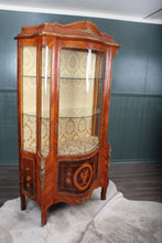 Load image into Gallery viewer, French Inlaid Cabinet with Brass Ormolu c.1950