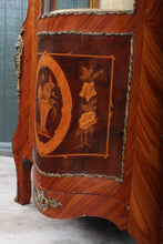 Load image into Gallery viewer, French Inlaid Cabinet with Brass Ormolu c.1950