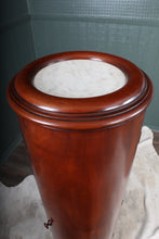 Load image into Gallery viewer, English Mahogany Pillar with Marble Top c.1950