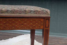 Load image into Gallery viewer, English Inlaid Mahogany Piano Bench c.1900