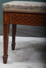 Load image into Gallery viewer, English Inlaid Mahogany Piano Bench c.1900