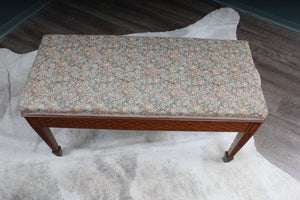 English Inlaid Mahogany Piano Bench c.1900