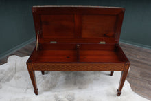 Load image into Gallery viewer, English Inlaid Mahogany Piano Bench c.1900