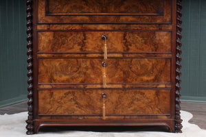 French Burl Walnut Escritoire c.1850