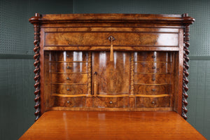 French Burl Walnut Escritoire c.1850