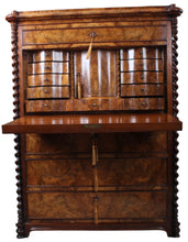 Load image into Gallery viewer, French Burl Walnut Escritoire c.1850