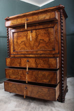 Load image into Gallery viewer, French Burl Walnut Escritoire c.1850