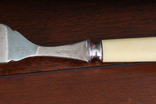 Load image into Gallery viewer, English Cutlery in Mahogany Cabinet c.1900