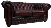 Load image into Gallery viewer, English Leather Chesterfield Sofa