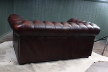Load image into Gallery viewer, English Leather Chesterfield Sofa