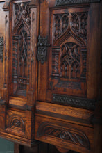 Load image into Gallery viewer, English Oak Carved Cabinet c.1900