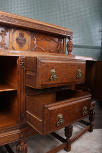 English Oak Sideboard c.1910