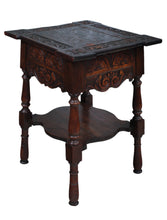 Load image into Gallery viewer, French Carved Oak Occasional Table c.1880