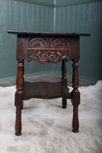 Load image into Gallery viewer, French Carved Oak Occasional Table c.1880