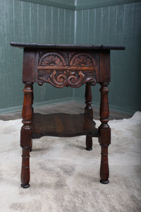 French Carved Oak Occasional Table c.1880