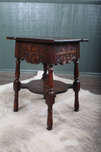 Load image into Gallery viewer, French Carved Oak Occasional Table c.1880