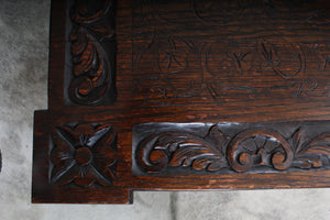 French Carved Oak Occasional Table c.1880