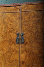 Load image into Gallery viewer, English Burl Walnut Cocktail Cabinet c.1930