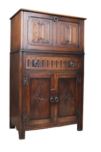English Oak Cocktail Cabinet c.1940