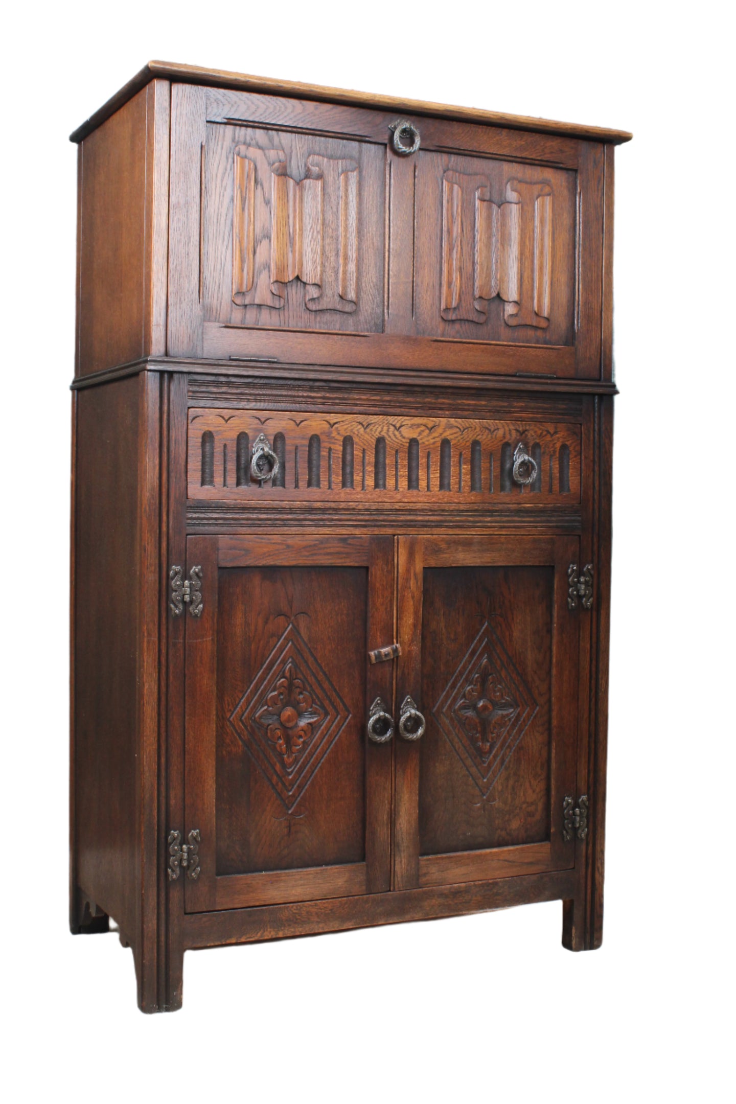 English Oak Cocktail Cabinet c.1940