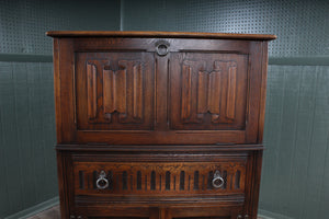 English Oak Cocktail Cabinet c.1940