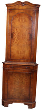 Load image into Gallery viewer, English Burl Walnut Corner Cocktail Cabinet c.1960