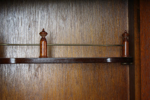 English Burl Walnut Corner Cocktail Cabinet c.1960