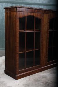 English Solid Mahogany Bookcase c.1900