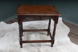 Carved Oak French Occasional Table c.1900