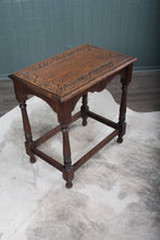 Load image into Gallery viewer, Carved Oak French Occasional Table c.1900