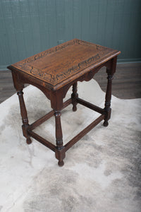Carved Oak French Occasional Table c.1900