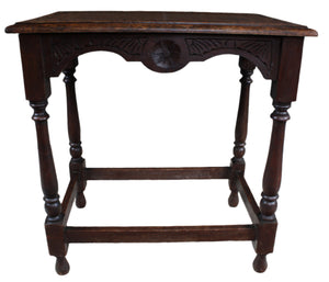 Carved Oak French Occasional Table c.1900