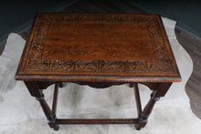 Load image into Gallery viewer, Carved Oak French Occasional Table c.1900